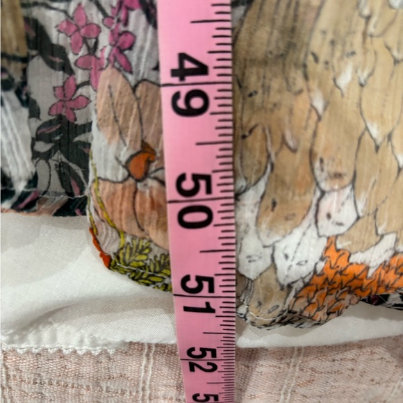 Anthropologie Marais Tiered Floral Chiffon in Owl Print size Small - Picture 13 of 16